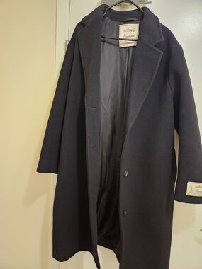 Wilfred Black Wool-Blend Pea Coat